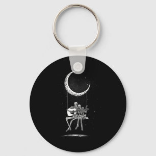 Skeleton Moon und T-Shirts - Rock and Roll Concept Schlüsselanhänger