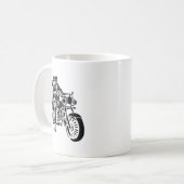 Skeleton Motorrad-Paare Kaffeetasse (Vorderseite Links)
