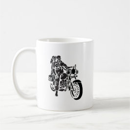 Skeleton Motorrad-Paare Kaffeetasse