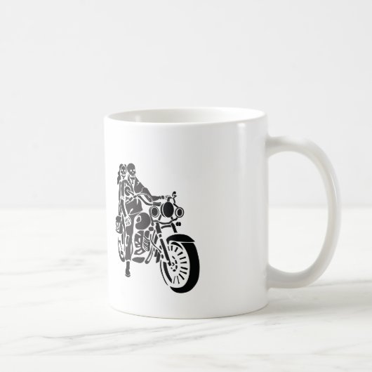 Skeleton Motorrad-Paare Kaffeetasse (Rechts)
