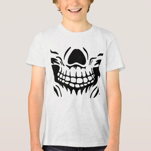 Skeleton Mouth Tri-Blend Shirt (Vorderseite)