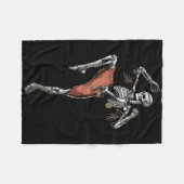 Skeleton Muay Thai Boxing Karate Kickboxing Martia Fleecedecke (Vorderseite (Horizontal))