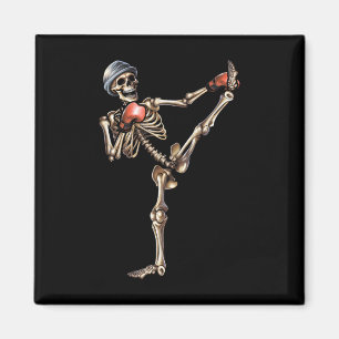 Skeleton Muay Thai Halloween Kickboxen Mma Kämpfer Magnet