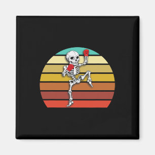 Skeleton Muay Thai Halloween Kickboxen MMA Magnet