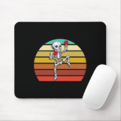 Skeleton Muay Thai Halloween Kickboxen Mma Mousepad (Mit Mouse)