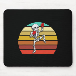 Skeleton Muay Thai Halloween Kickboxen Mma  Mousepad