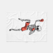 Skeleton Muay Thai Halloween Kickboxing Mixed Mart Fleecedecke (Vorderseite (Horizontal))