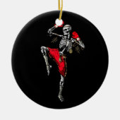 Skeleton Muay Thai Halloween Kickboxing MIXED MART Keramik Ornament (Vorne)