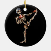 Skeleton Muay Thai Halloween Kickboxing MIXED MART Keramik Ornament (Hinten)