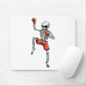 Skeleton Muay Thai Halloween Kickboxing Mixed Mart Mousepad (Mit Mouse)