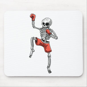 Skeleton Muay Thai Halloween Kickboxing Mixed Mart Mousepad