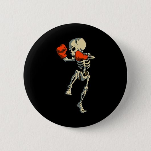 Skeleton Muay Thai Kick Boxing Mixed Martial Arts Button (Vorderseite)