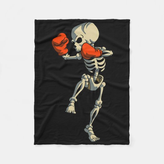 Skeleton Muay Thai Kick Boxing Mixed Martial Arts Fleecedecke (Vorderseite)
