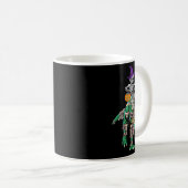 Skeleton Mummy Dinosaur T Rex Halloween für Jungen Kaffeetasse (VorderseiteRechts)