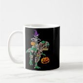 Skeleton Mummy Dinosaur T Rex Halloween für Jungen Kaffeetasse (Links)
