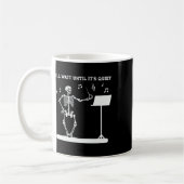 Skeleton Music Teacher ich warte bis seine Ruhe Kaffeetasse (Links)