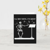 Skeleton Music Teacher ich warte bis seine Ruhe Karte (Gelbe Blume)