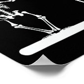 Skeleton Music Teacher ich warte bis seine Ruhe Poster (Ecke)