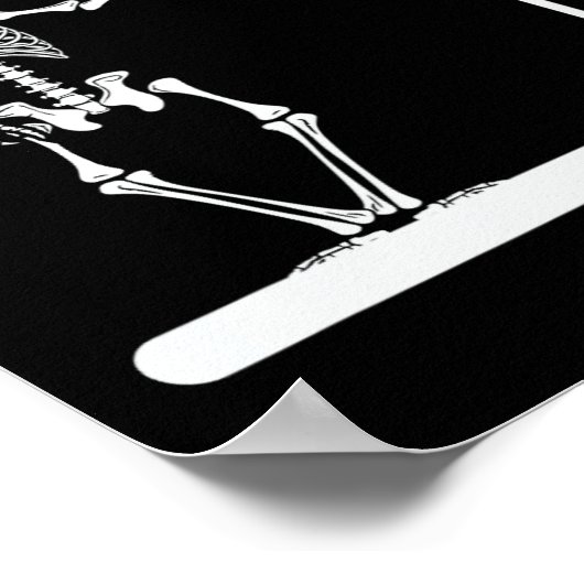 Skeleton Music Teacher ich warte bis seine Ruhe Poster (Ecke)