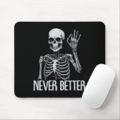 Skeleton Nie besser Halloween Skull Outfit Sarca Mousepad (Mit Mouse)