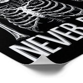 Skeleton Nie besser Halloween Skull Outfit Sarca Poster (Ecke)