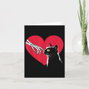 Skeleton Niedlich Cat Valentines Herz Cats Kitten  Karte