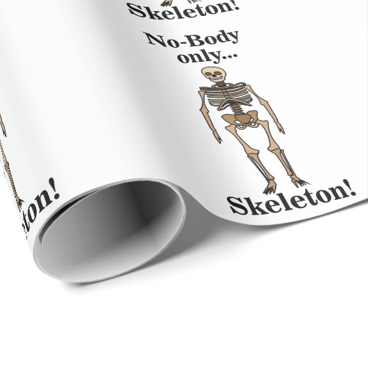 Skeleton No-Body Funny Geschenkpapier (Rolleneckpunkt)