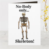 Skeleton No-Body Funny Karte (Gelbe Blume)