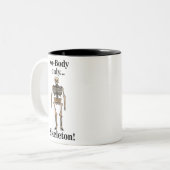 Skeleton No-Body Funny Zweifarbige Tasse (Vorderseite Links)