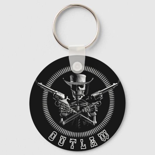 Skeleton Outlaw Key Rings Schlüsselanhänger (Vorderseite)