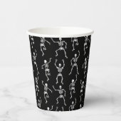 Skeleton-Papier-Tasse mit schwarzem und weißem Spo Pappbecher (Links)