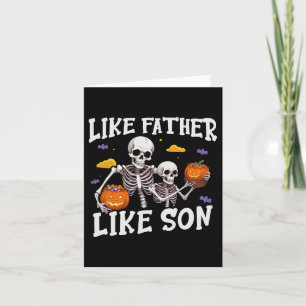 Skeleton Pater Son Matching Halloween-Kostüm Karte