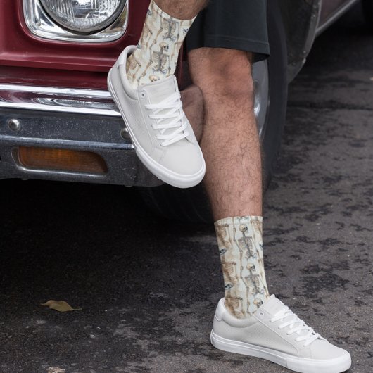 Skeleton Pattern Halloween Socken