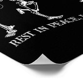 Skeleton Peace Dead Ends Fairstylist Halloween Poster (Ecke)