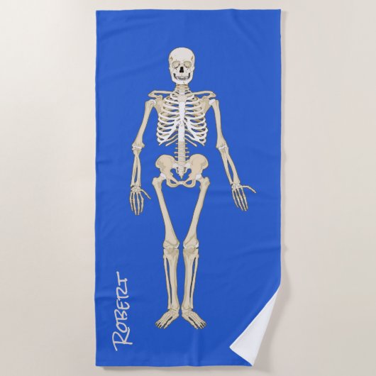 Skeleton Personalisiert Beach Handtuch (Vorderseite)
