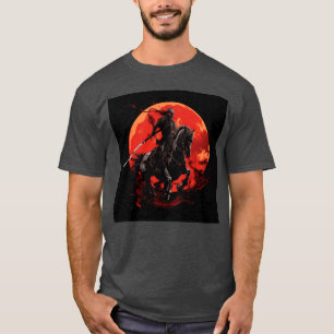 Skeleton Pferd Menschliches Skelett Reiten Schwert T-Shirt