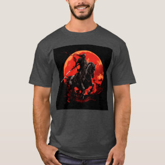 Skeleton Pferd Menschliches Skelett Reiten Schwert T-Shirt