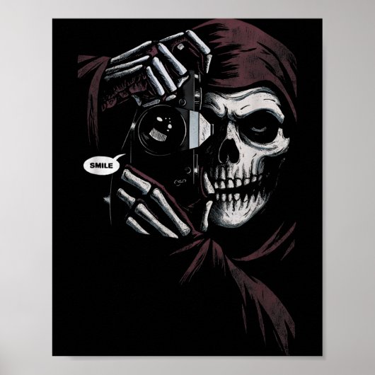 Skeleton Photographer Funny For Men Women  Poster (Vorne)