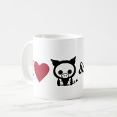 Skeleton Piggy Halloween Kaffeetasse (Vorderseite Links)