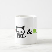 Skeleton Piggy Halloween Kaffeetasse (Mittel)