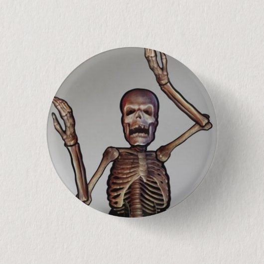 "Skeleton" Pinback Knopf Button (Vorderseite)