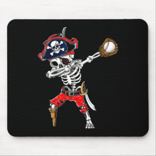 Skeleton Pirate & amp; Baseball-Ball-Halloween-Kos Mousepad