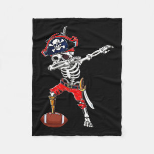 Skeleton Pirate & amp; Fußball-Ball Halloween Fleecedecke