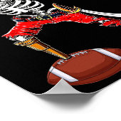 Skeleton Pirate & amp; Fußball-Ball Halloween Poster (Ecke)