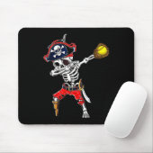 Skeleton Pirate & amp; Softball Ball Halloween Mousepad (Mit Mouse)
