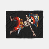 Skeleton Pirate Halloween Kids Pirate Fleecedecke (Vorderseite (Horizontal))