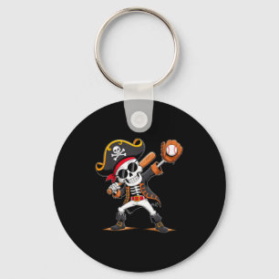 Skeleton Pirate Halloween Kostüm Baseball Player Schlüsselanhänger