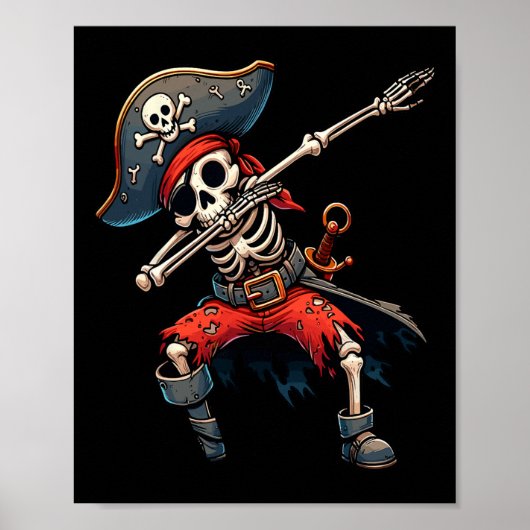 Skeleton Pirate Kids Poster (Vorne)