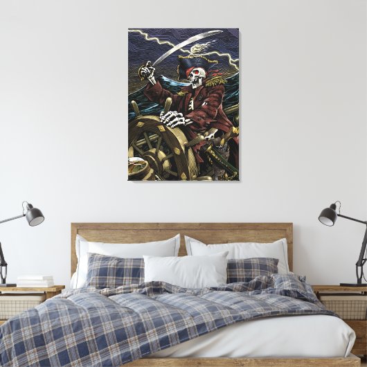 Skeleton Pirate Leinwand (Insitu (Schlafzimmer))