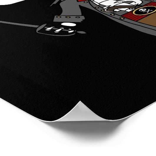 Skeleton Pirate Poster (Ecke)